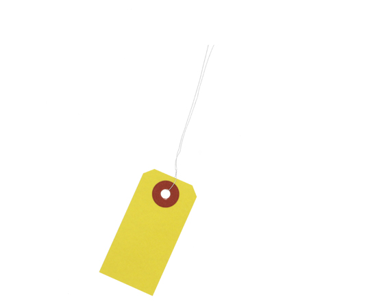 色荷札 豆 30×60 黄 1000枚入