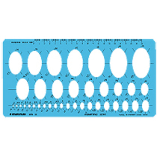 ﾃﾝﾌﾟﾚｰﾄ だ円定規 ｴｯｼﾞ付 1枚画像