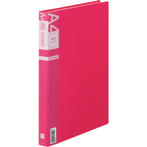 ｸﾘｱｰﾌﾞｯｸ MINANO(ﾐﾅﾉ) A4ﾀﾃ 40ﾎﾟｹｯﾄ 背幅26mm ﾚｯﾄﾞ 1冊画像