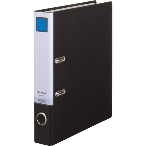 ﾚﾊﾞｰ式ｱｰﾁﾌｧｲﾙ A4ﾀﾃ 2穴 300枚収容 30mmとじ 背幅50mm 黒 1冊画像