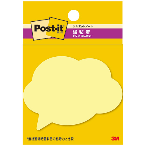 ﾎﾟｽﾄ･ｲｯﾄ 強粘着ｼﾙｴｯﾄﾉｰﾄ 50×69mm ﾌｷﾀﾞｼ2 1ﾊﾟｯｸ(3冊)画像