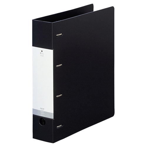 ﾘｸｴｽﾄ D型ﾘﾝｸﾞﾌｧｲﾙ A4ﾀﾃ 4穴 500枚収容 50mmとじ 背幅64mm 黒 1冊画像