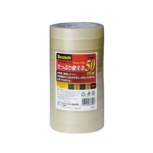 スコッチ　透明粘着テープ　１８ｍｍ幅×５０ｍ５０巻画像