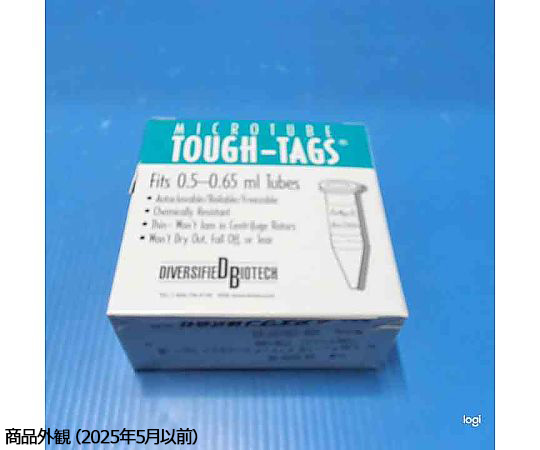 0.5mLチューブ用 タフタッグ ロールタイプ ブルー 1箱（1000ラベル入） 青いロールラベルが整然と巻かれている状態