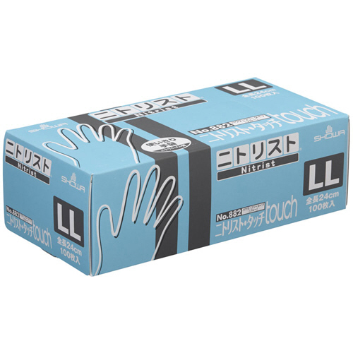 No.882 ﾆﾄﾘｽﾄ･ﾀｯﾁ ﾊﾟｳﾀﾞｰﾌﾘｰ LL ﾌﾞﾙｰ 1箱(100枚)画像
