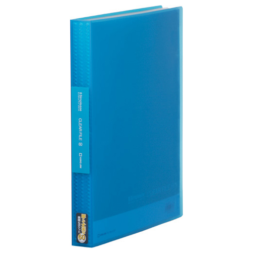 ｼﾝﾌﾟﾘｰｽﾞ ｸﾘｱｰﾌｧｲﾙ(透明) A4ﾀﾃ 60ﾎﾟｹｯﾄ 背幅32mm 青 1ｾｯﾄ(6冊)画像