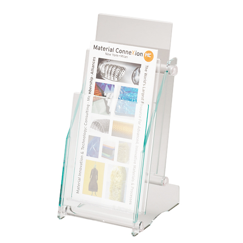 卓上ﾊﾟﾝﾌﾚｯﾄｽﾀﾝﾄﾞ ｱｸﾘﾙﾌﾚｰﾑ A4･3ﾂ折/長3封筒ｻｲｽﾞ 1列2段 1個画像