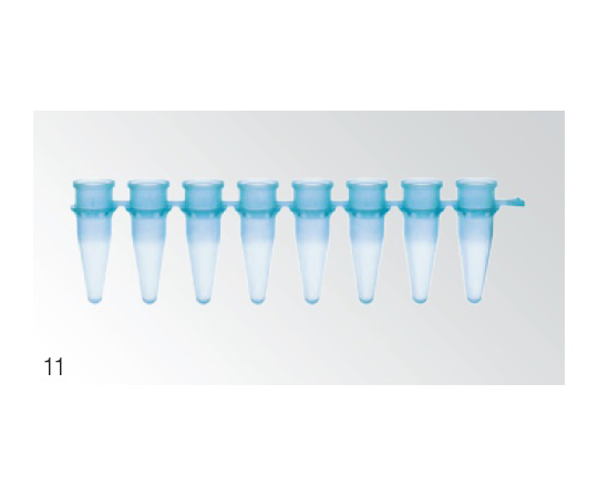 トレフ PCRチューブ 0.2mL （8連チューブ） ブルー 1箱（125本入）画像