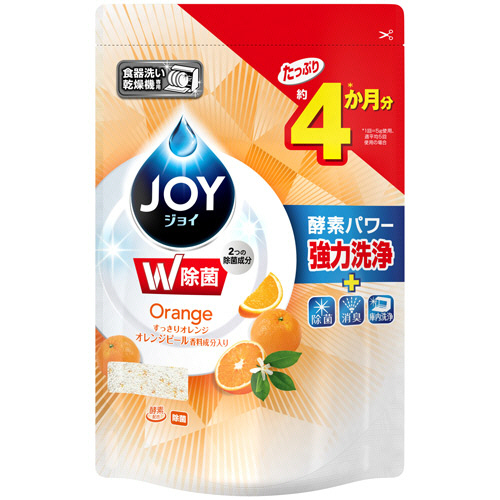 食洗機用ｼﾞｮｲ W除菌 ｵﾚﾝｼﾞﾋﾟｰﾙ成分入り つめかえ用 490g 1ﾊﾟｯｸ画像