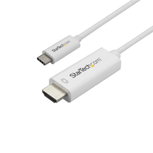 USB　TypeC-HDMI変換ケーブル　1m　4K/60Hz　ホワイト　1本