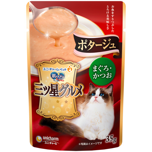 銀のｽﾌﾟｰﾝ 三ﾂ星ｸﾞﾙﾒﾊﾟｳﾁ ﾎﾟﾀｰｼﾞｭ まぐろ･かつお 35g 1ｾｯﾄ(16ﾊﾟｯｸ)画像