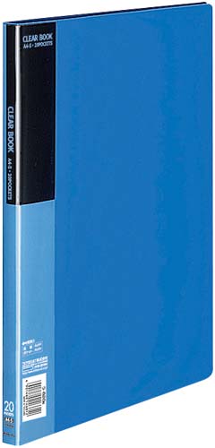 クリヤーブックベーシックＡ４縦２０ポケット青１０冊画像