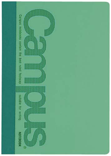 キャンパスミニサイズ５号Ａ６Ｂ罫３０枚　緑　１０冊画像