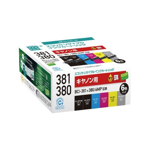 リサイクルインク　BCI-381+380　6色対応画像