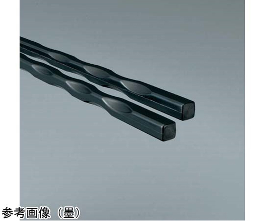 22cm 木の葉箸 紺 50個入 パッケージ上部が見える状態で、箸が整然と並べられている様子