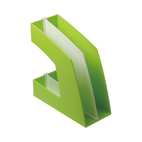 ファイルボックス（仕切板付）Ａ４縦　グリーン　５個画像