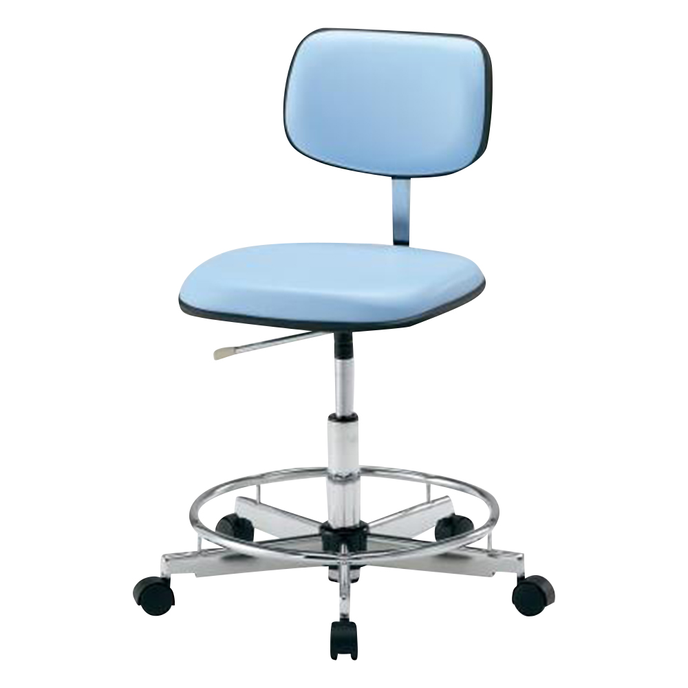 クリーンカラフルスタンダードチェア（クラス100対応）　足掛リング有り　ブルー