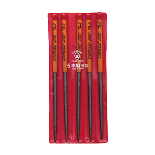 組ﾔｽﾘ 5本組(215mm) 丸 荒目 1ﾊﾟｯｸ(5本)画像