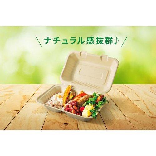 サンドイッチ容器 BBランチ 150-150 パックスタイル 透明な容器に収められたサンドイッチが斜めに見える状態