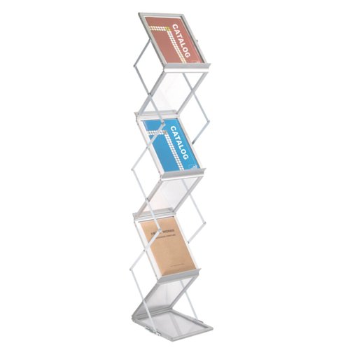 売場備品 モバイルパンフレットスタンド クリアパネル 友屋 [ケース販売]