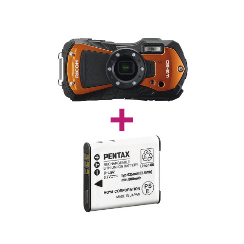 ＷＧ－８０オレンジ＋バッテリーＤ－ＬＩ９２画像