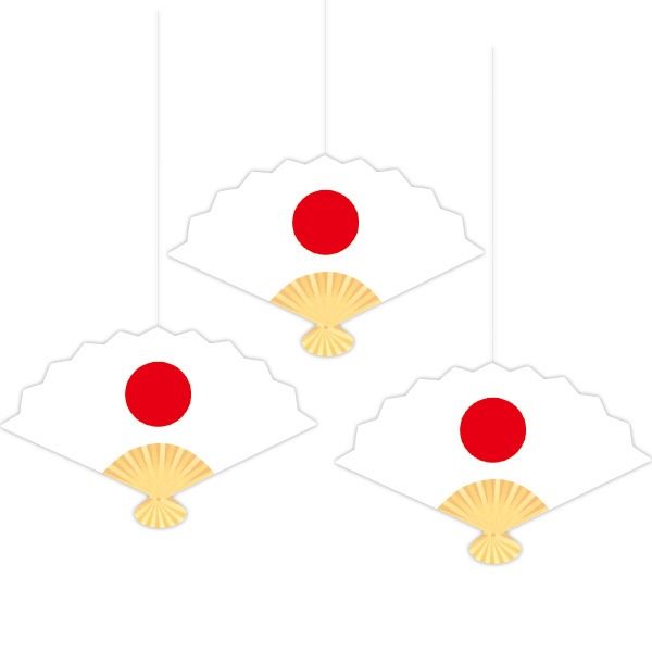 日の丸扇オーナメントセット画像