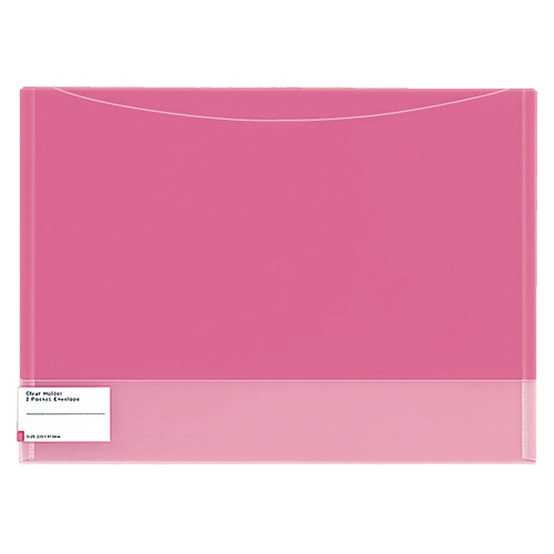 ｸﾘﾔｰﾎﾙﾀﾞｰ(2ﾎﾟｹｯﾄ ｴﾝﾍﾞﾛｰﾌﾟ) A4 ﾋﾟﾝｸ 1ｾｯﾄ(5枚)画像