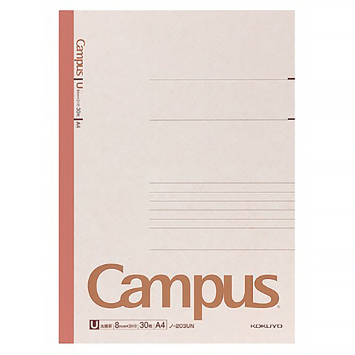 ｷｬﾝﾊﾟｽﾉｰﾄ(太横罫) A4 U罫 30枚 1ｾｯﾄ(100冊)画像