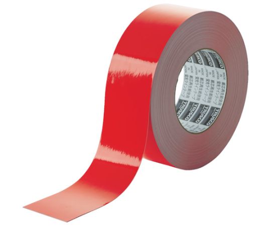蛍光ラインテープ50mmx33m　レッド