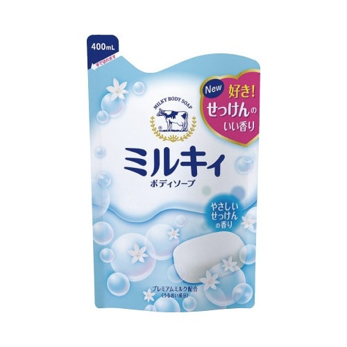 ミルキィボディソープせっけん　詰替　４００ｍｌ×４画像