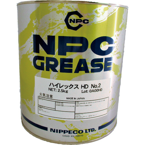 自動車ﾎｲｰﾙﾍﾞｱﾘﾝｸﾞ用ｸﾞﾘｰｽ ﾊｲﾚｯｸｽHD No.2 2.5kg 1缶画像