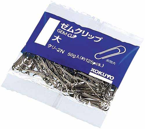 ゼムクリップ　大２８ｍｍ　約１２５本入