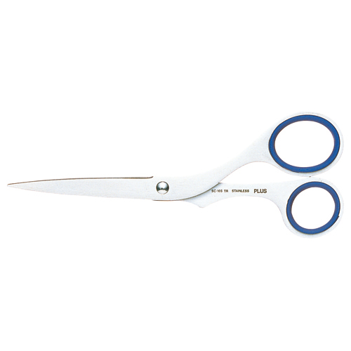 ﾂｲｽﾄﾘﾝｸﾞ ｽﾃﾝﾚｽ鋏 ｴｸｽﾄﾗ 刃渡り72mm ﾌﾞﾙｰ 1本画像