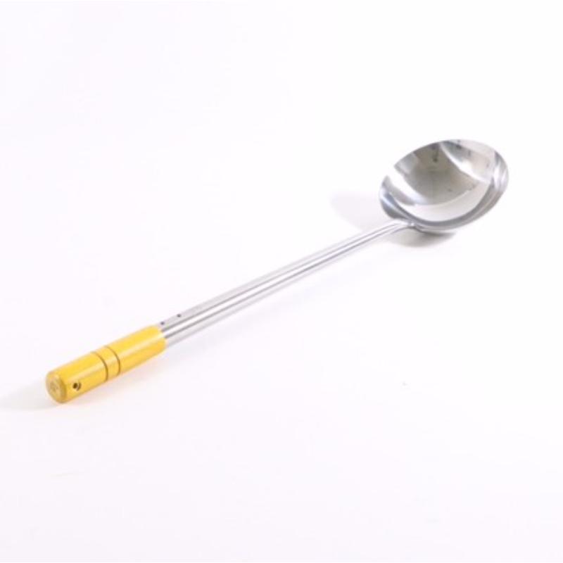 18-0木柄パイプ中華お玉 大 カンダ画像