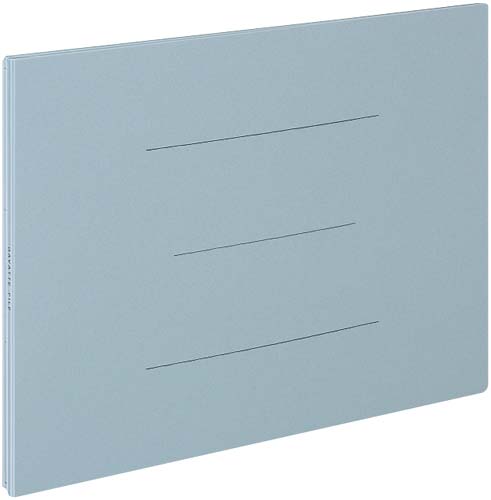 ガバットファイル（紙製）　Ｂ４横　青１０冊画像