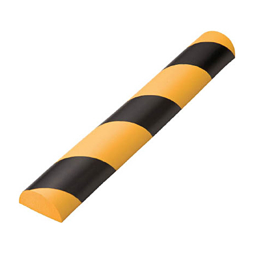 安心ｸｯｼｮﾝ 半円型 黒/黄 1本画像