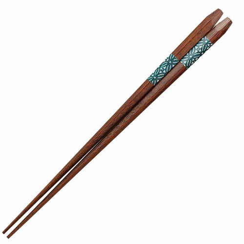 塗箸 五角和民 23cm 青画像