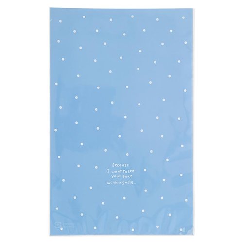 ラッピング用品 LDT-OP3 ドットOPPギフトバッグ/ブルー-3(50枚) ヘッズ画像