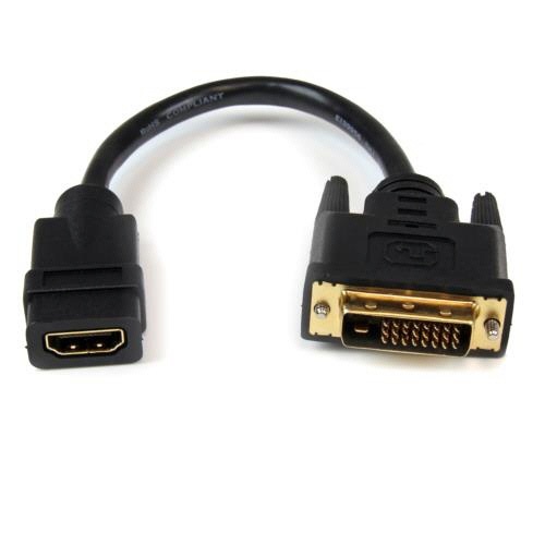 HDMI-DVI-D変換ケーブル　20cm　ブラック　1本