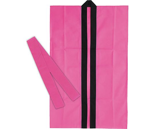 ロングハッピ不織布 桃 S(ハチマキ付)画像