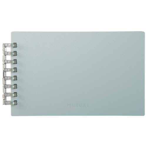 Mutual ｵｰﾌﾟﾝﾘﾝｸﾞﾉｰﾄ ﾒﾓLｻｲｽﾞ 8穴 5mm方眼 ﾘｰﾌ50枚付属 ﾗｲﾄﾌﾞﾙｰ 1冊画像