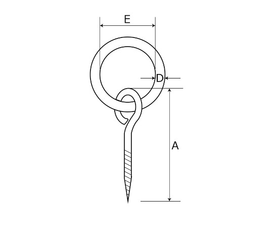 ネジ式リング　95mm×50mm×8mm 金属製で滑らかな表面を持つリングが横向きに置かれている様子