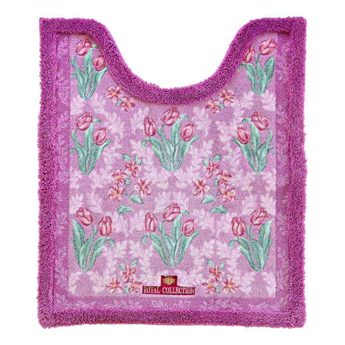 ロイヤルコレクション アーツ ロングトイレマット 約75x63cm  P ピンク画像