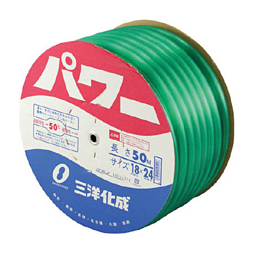 ﾊﾟﾜｰﾎｰｽ18×24mm ｸﾞﾘｰﾝ 50mﾄﾞﾗﾑ巻 1巻画像