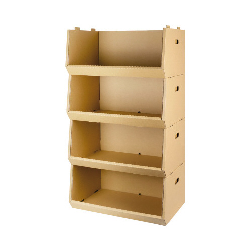 スタッキングコンテナＷ　４個セット　クラフト