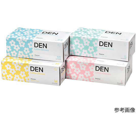 DEN　ラテックスグローブ　ポリマー加工　PF　SS　100枚入画像