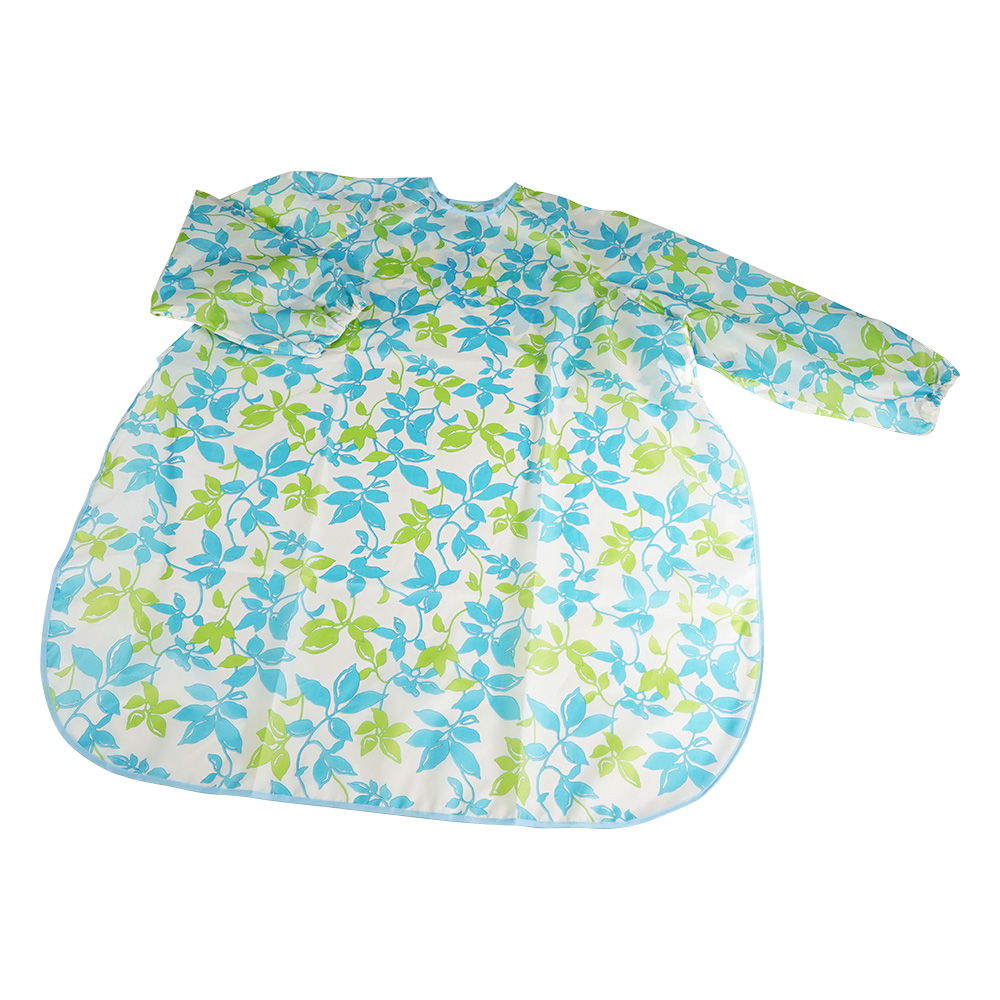 食事前掛（袖付・超はっ水タイプ） リーフブルー画像