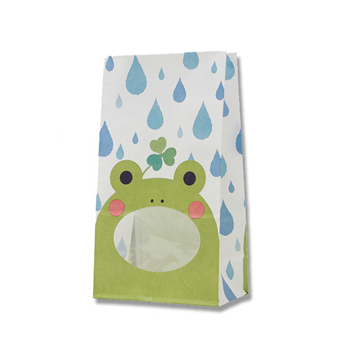 紙袋 窓付袋(内側ﾗﾐﾈｰﾄ)ﾊﾟｯｸﾝﾊﾞｯｸﾞNo.4 ｶｴﾙ 1ｾｯﾄ(2000枚:50枚×40ﾊﾟｯｸ)画像