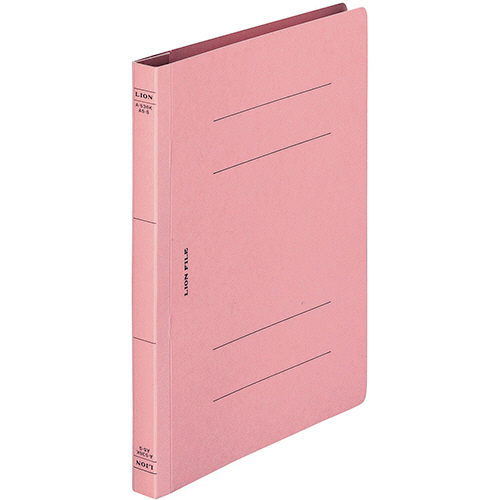 ﾌﾗｯﾄﾌｧｲﾙ(環境) 樹脂押え具 A5ﾀﾃ 150枚収容 背幅18mm ﾋﾟﾝｸ 1冊画像