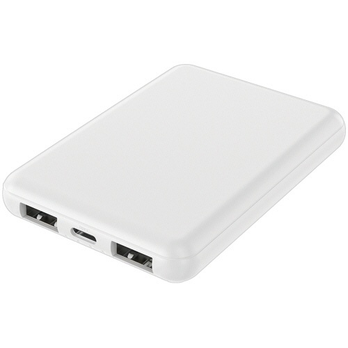 モバイルバッテリー(PP袋) 5000mAh ホワイト 1個